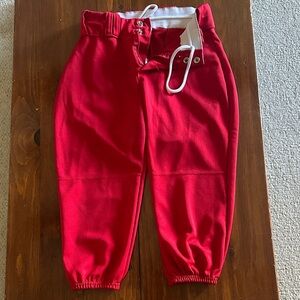 Vibrant Red Women's softball pants